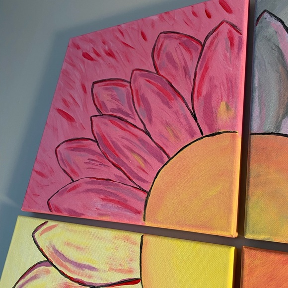 Handmade flower canvas painting! - Picture 6 of 7